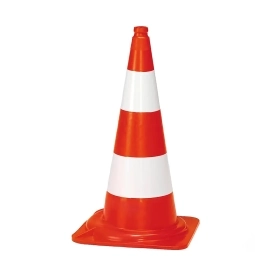 Výstražný dopravní kužel reflexní PVC